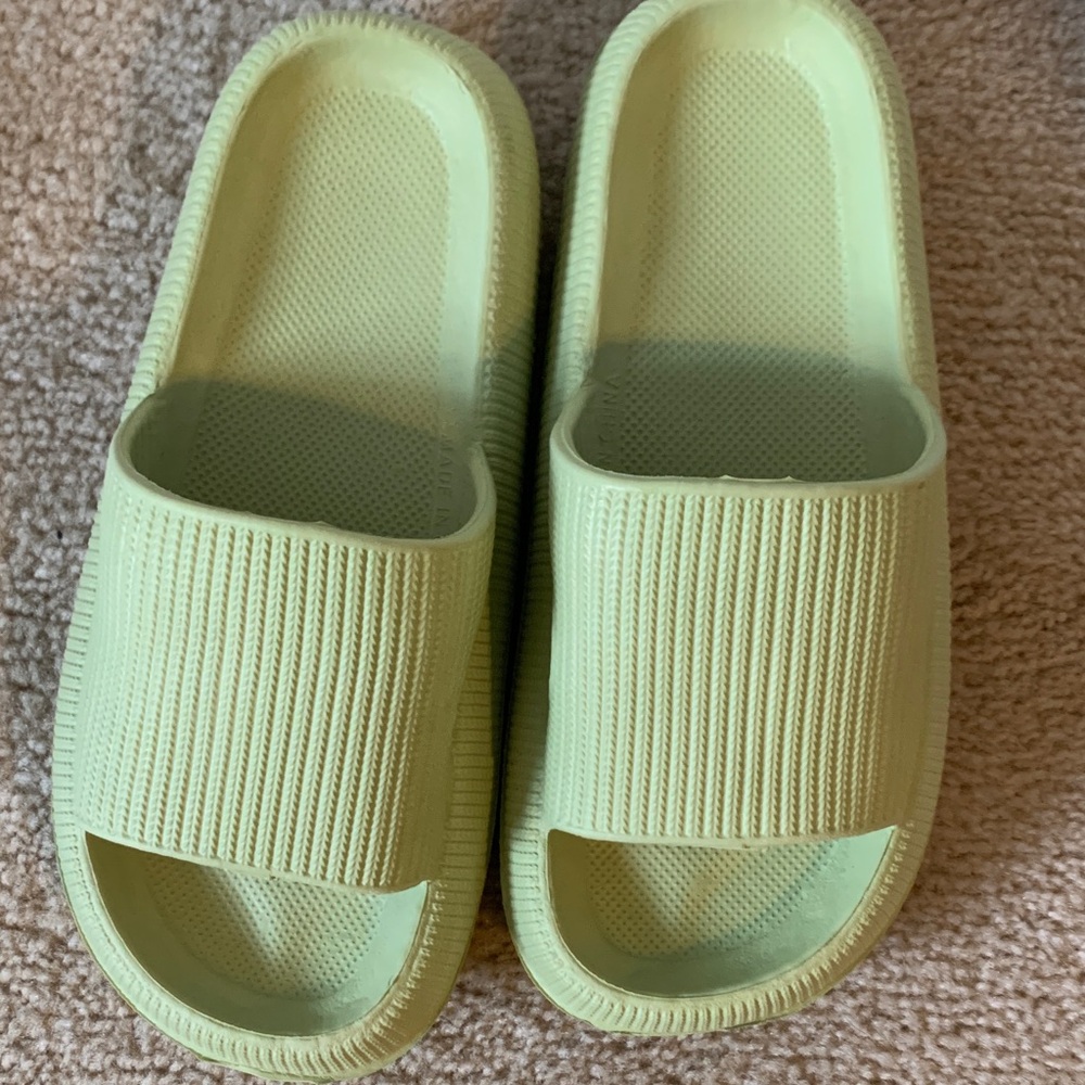 Light Green Slip-On Shower Slides